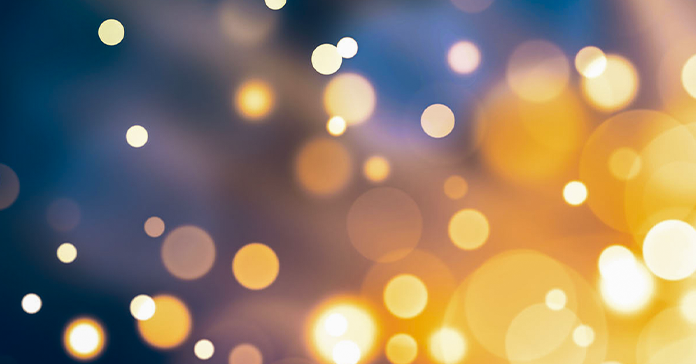 Blue - gold sparkle motif